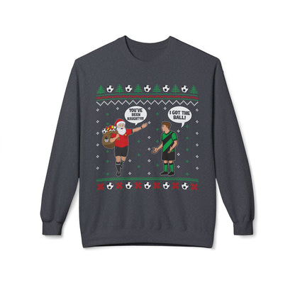 Holiday "I Got The Ball!" UGLY XMAS Sweater Crewneck