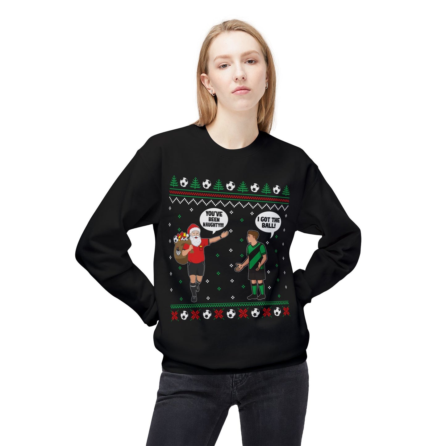 Holiday "I Got The Ball!" UGLY XMAS Sweater Crewneck