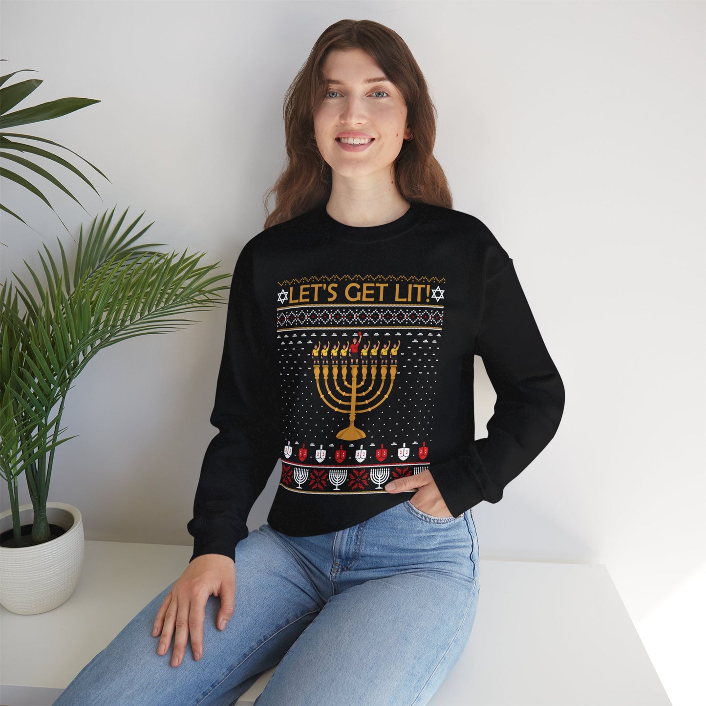 Holiday 'Let's Get Lit' Hanukkah Sweatshirt