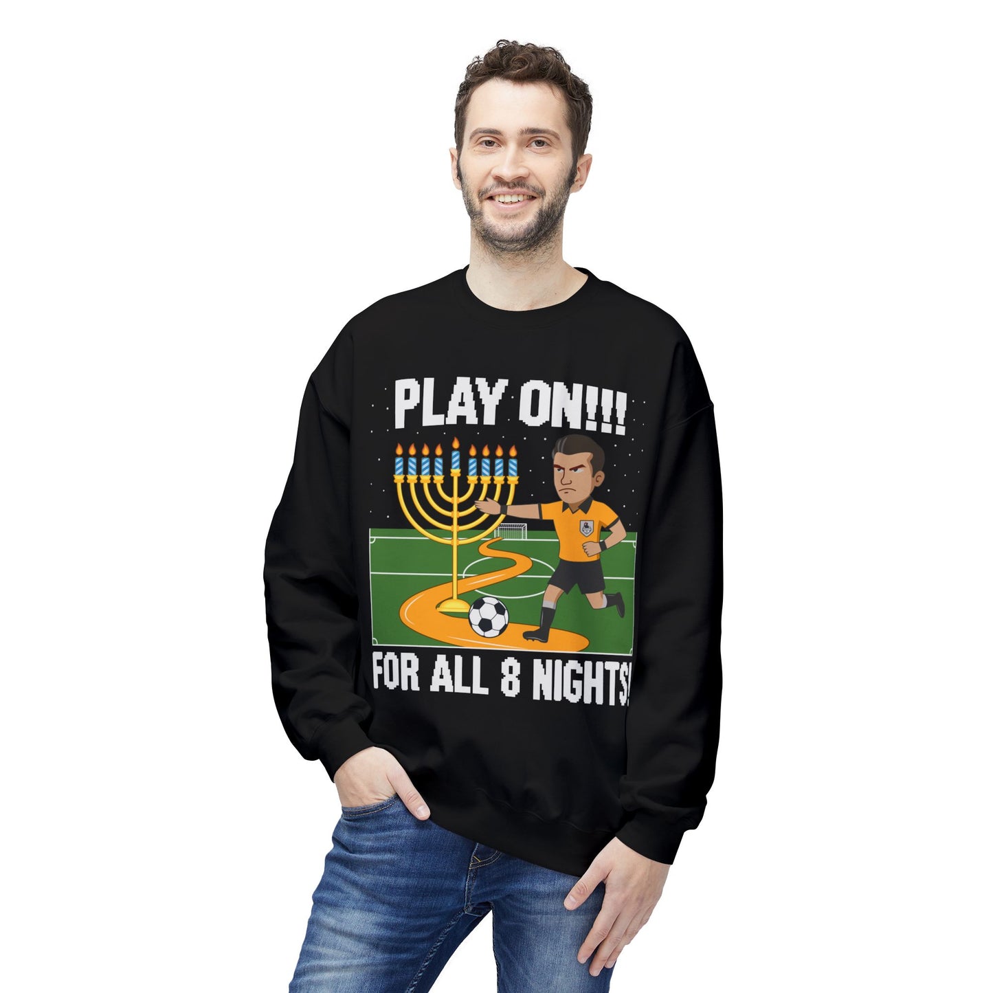 Holiday 'Play On!' Hannukah Soccer Referee Sweatshirt