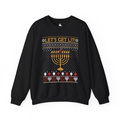 Holiday 'Let's Get Lit' Hanukkah Sweatshirt