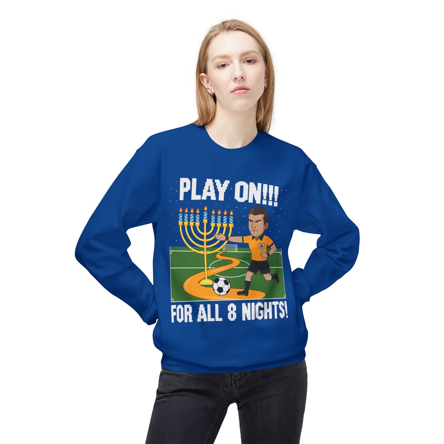 Holiday 'Play On!' Hannukah Soccer Referee Sweatshirt