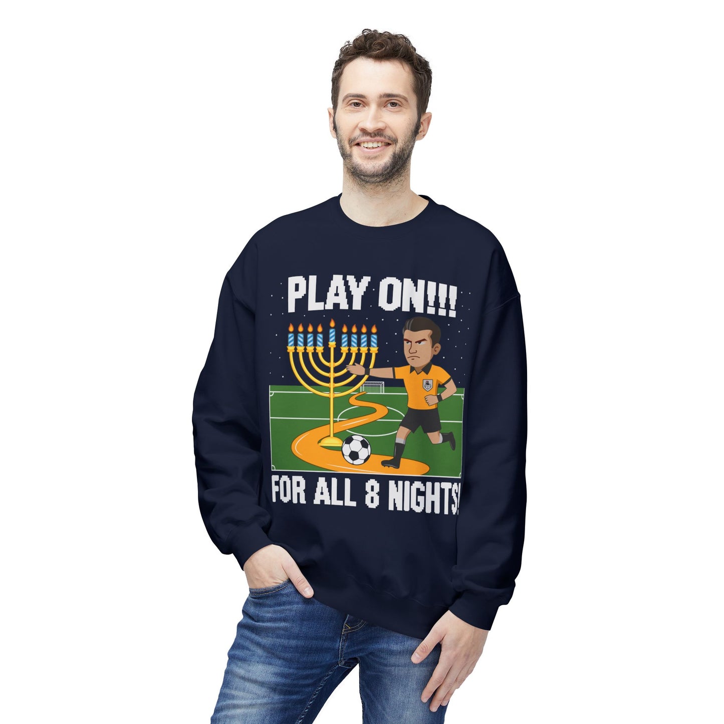 Holiday 'Play On!' Hannukah Soccer Referee Sweatshirt
