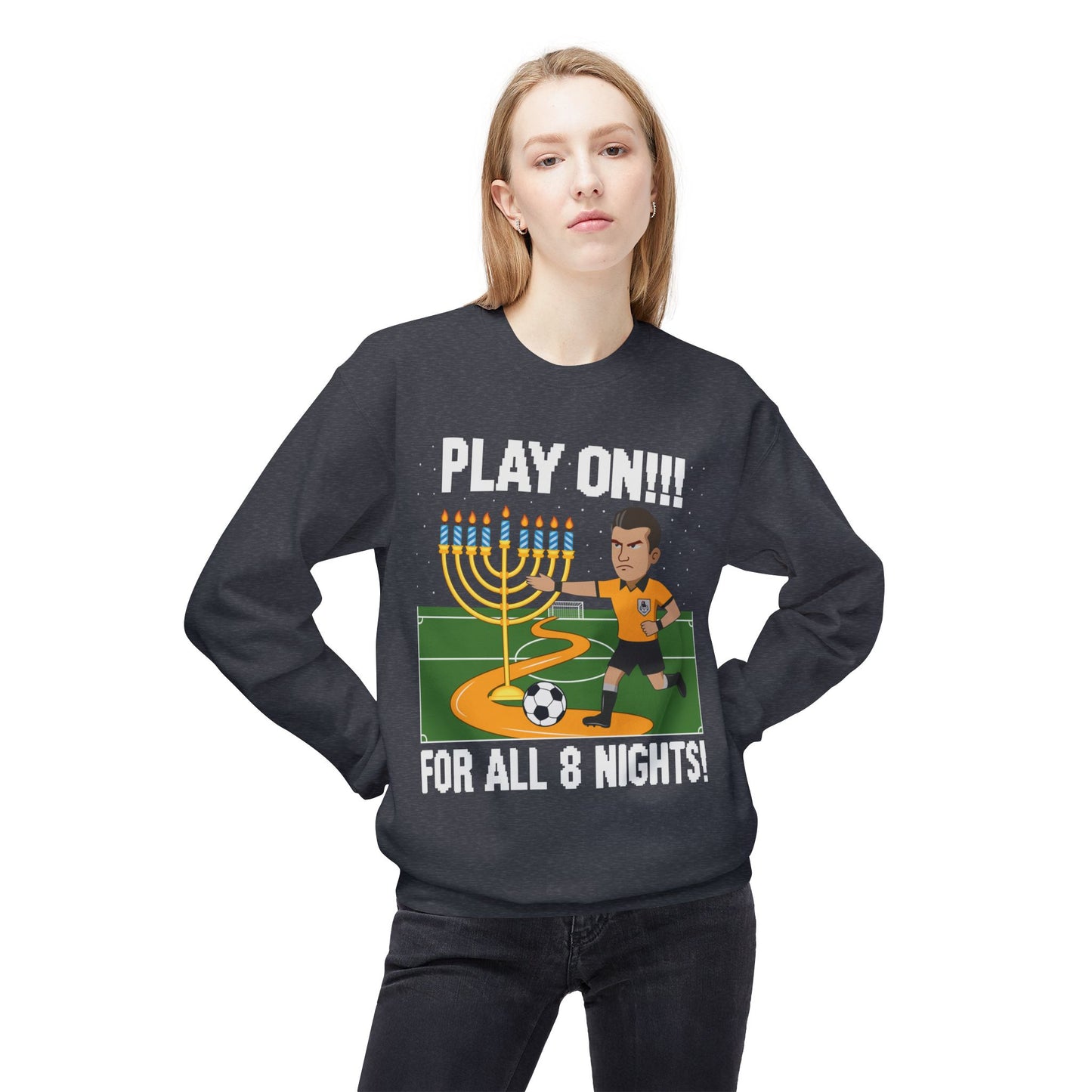Holiday 'Play On!' Hannukah Soccer Referee Sweatshirt