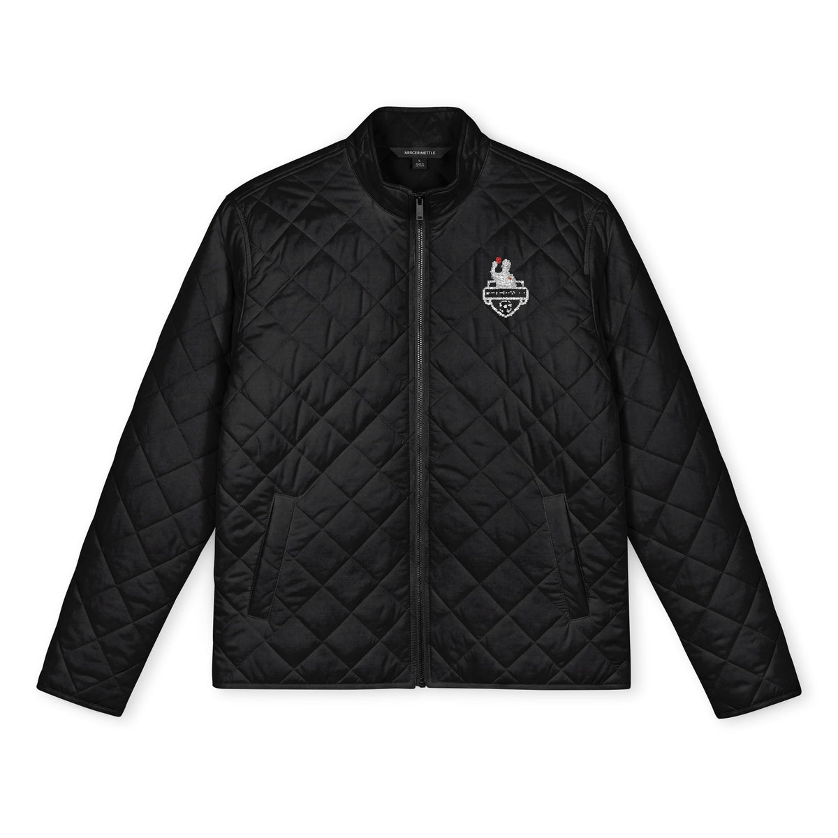 Embroidered Quilted Full-Zip Jacket
