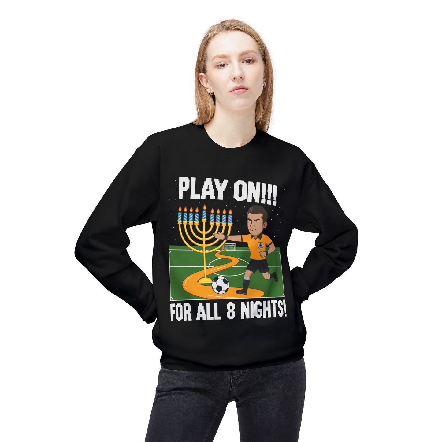 Holiday 'Play On!' Hannukah Soccer Referee Sweatshirt