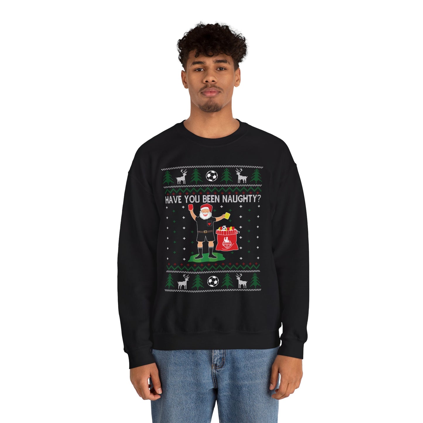 Holiday "Have You Been Naughty?" Soccer Ugly XMAS Sweater