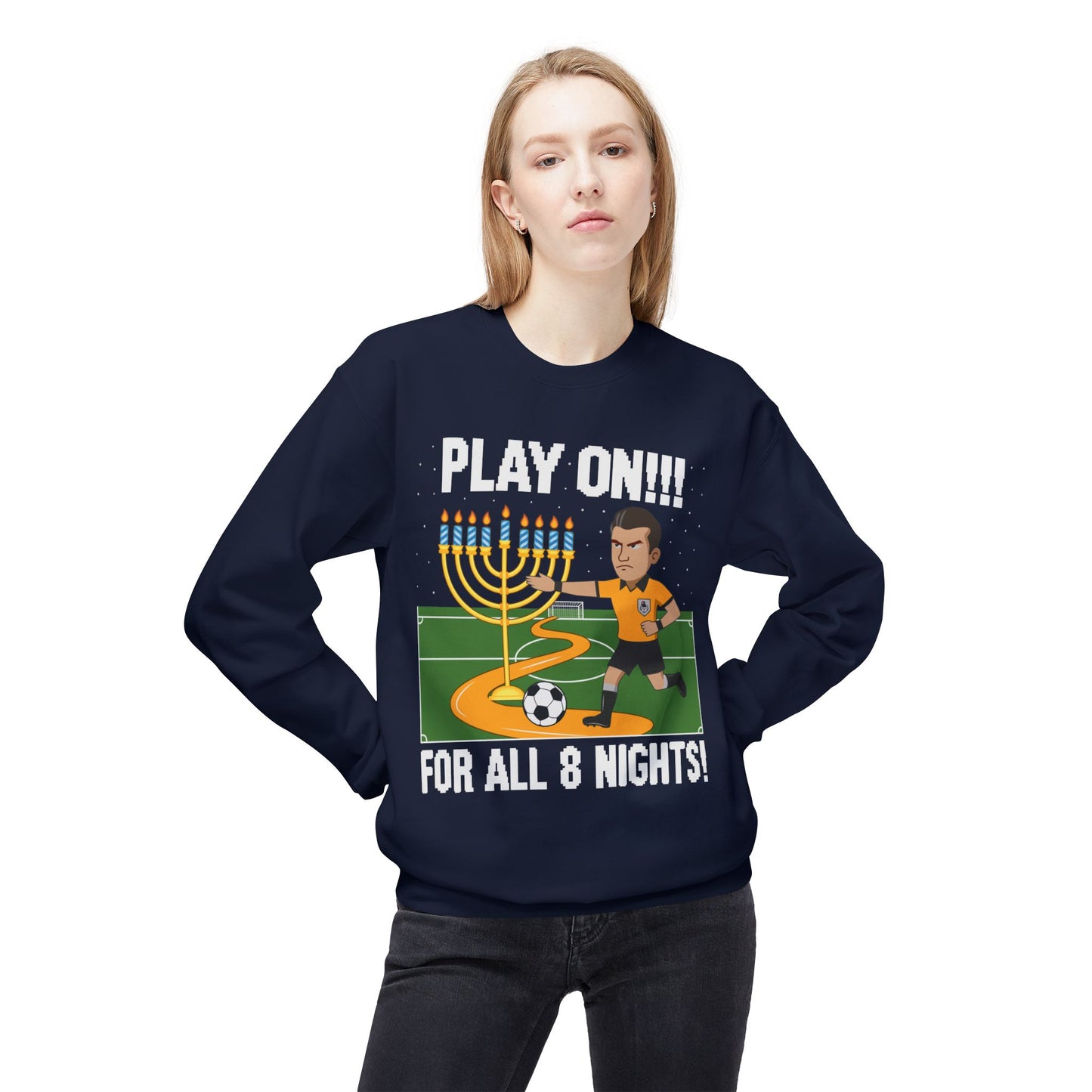 Holiday 'Play On!' Hannukah Soccer Referee Sweatshirt