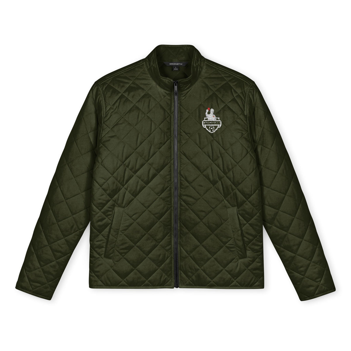 Embroidered Quilted Full-Zip Jacket