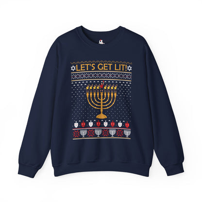 Holiday 'Let's Get Lit' Hanukkah Sweatshirt