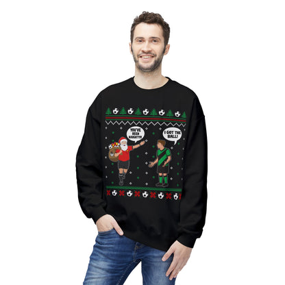 Holiday "I Got The Ball!" UGLY XMAS Sweater Crewneck