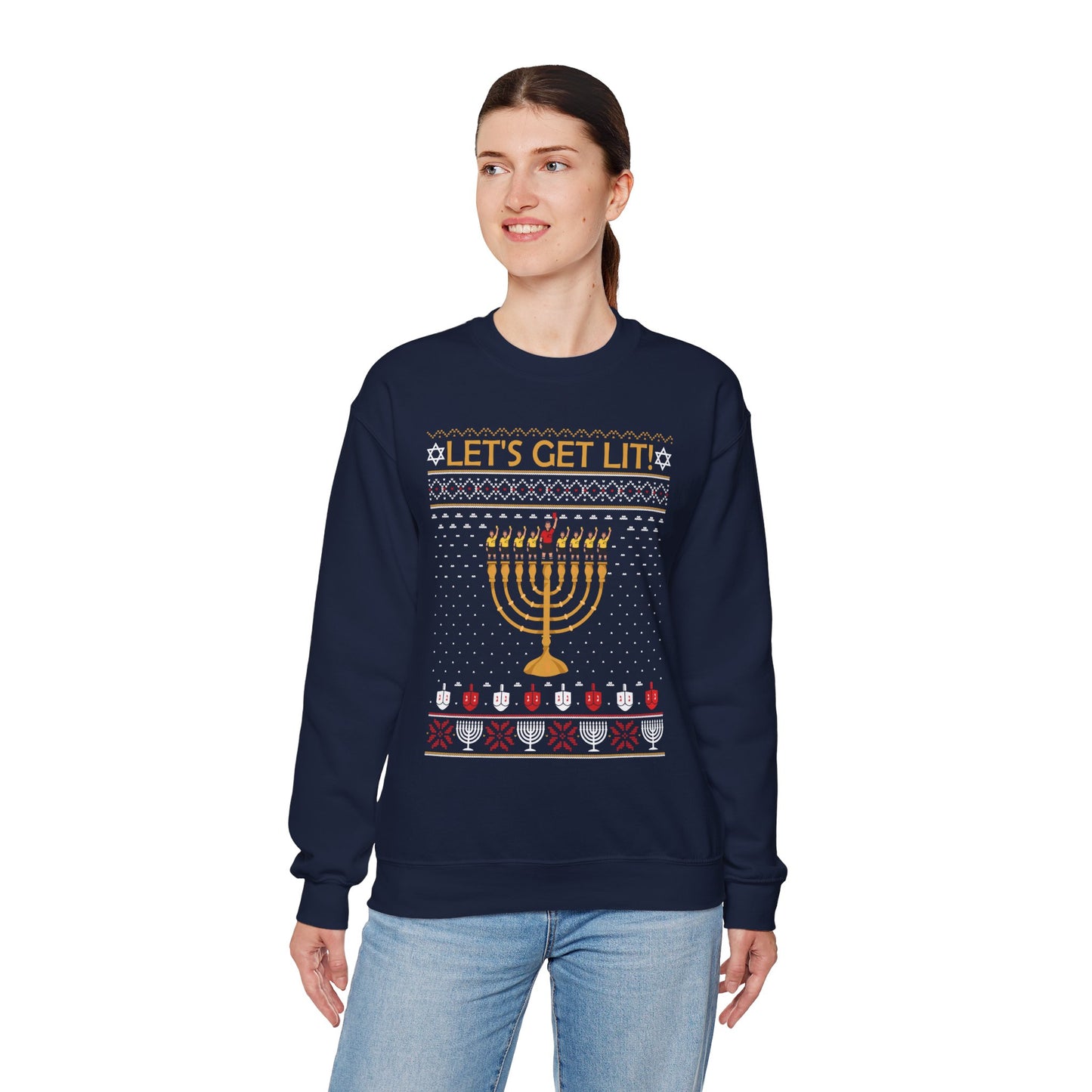 Holiday 'Let's Get Lit' Hanukkah Sweatshirt