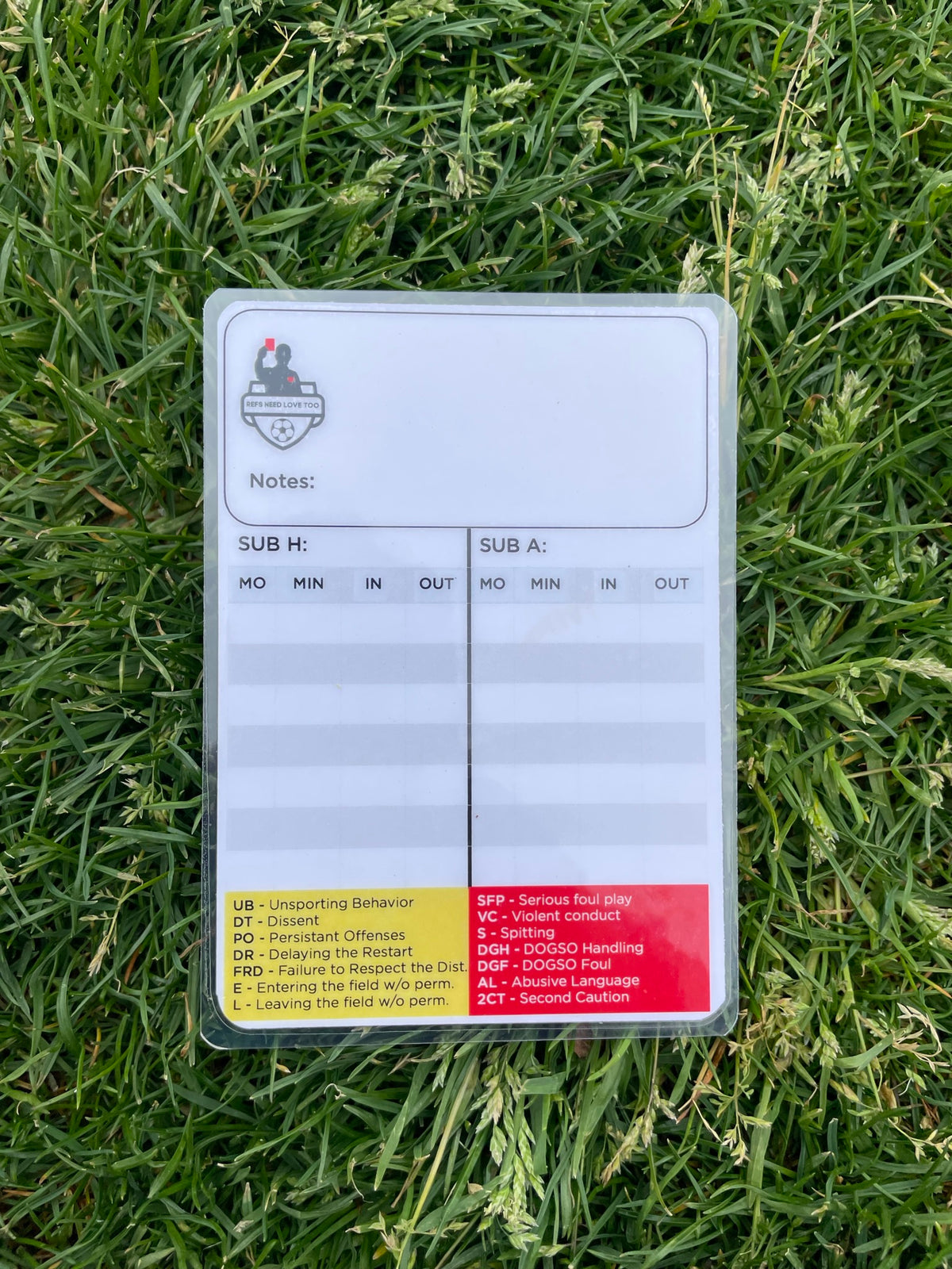 Ref Scorecard Pdf Pro Ref Scorecards (Set of 2) – REFS NEED LOVE TOO